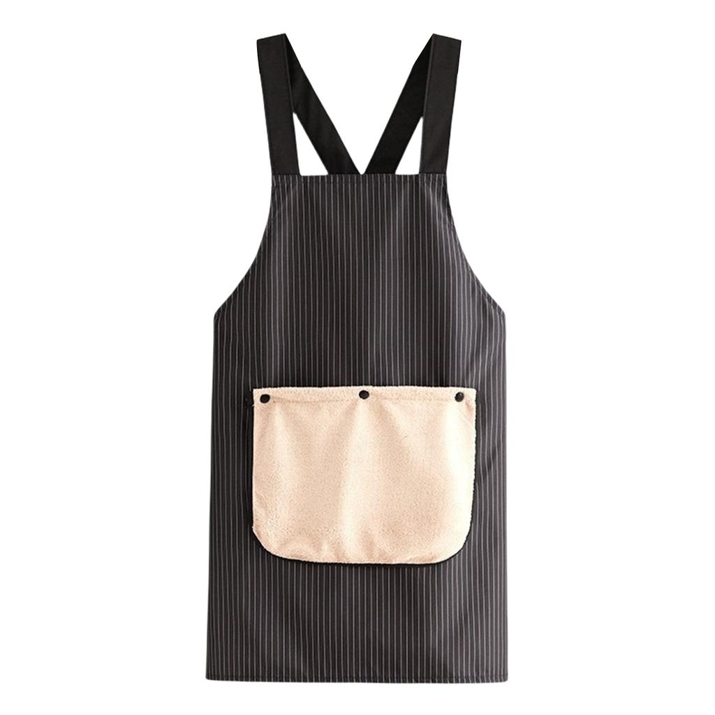 No-Tie Cross Back Chef Apron Comfortable Cross-Back Kitchen Apron Easy To Clean for Men & Women Cooking Baking Grilling BBQ