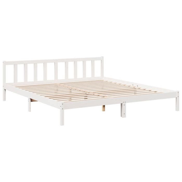VidaXL Cadre de lit extra long sans matelas 180x220 cm bois massif pin, lit, meuble de chambre à coucher, lit en bois, lit 852453