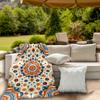Bohemian Style Pattern Printed Blanket for Sofa Bed Travel Camping Living Room Office Conditioning Blanket for All Seasons Gifts