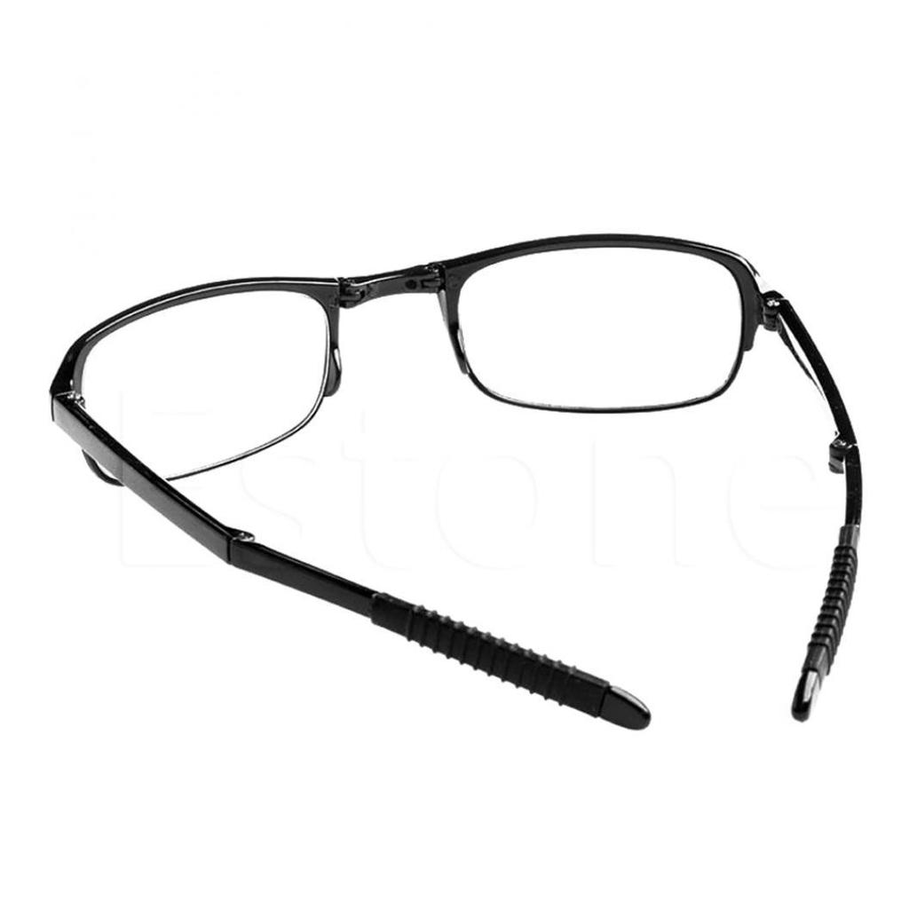Foldable Unisex Reading Glasses +1 +1.5 +2 +2.5 +3 +3.5 +4.0 with Storage Case