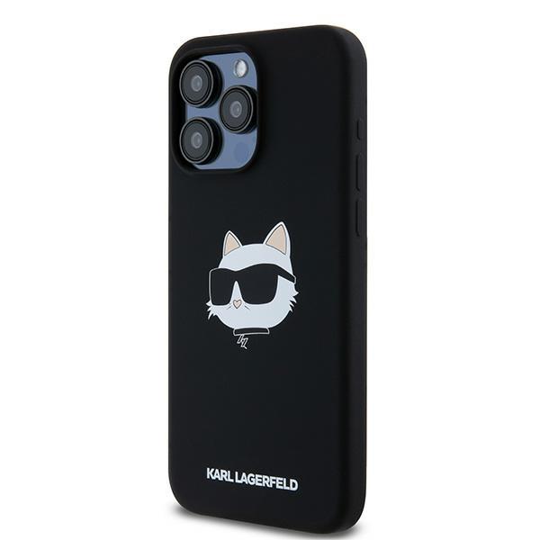 Karl Lagerfeld Klhmp15Xschpplk Iphone 15 Pro Max 6.7 Czarny/Black Hardcase Silicone Choupette Head Magsafe