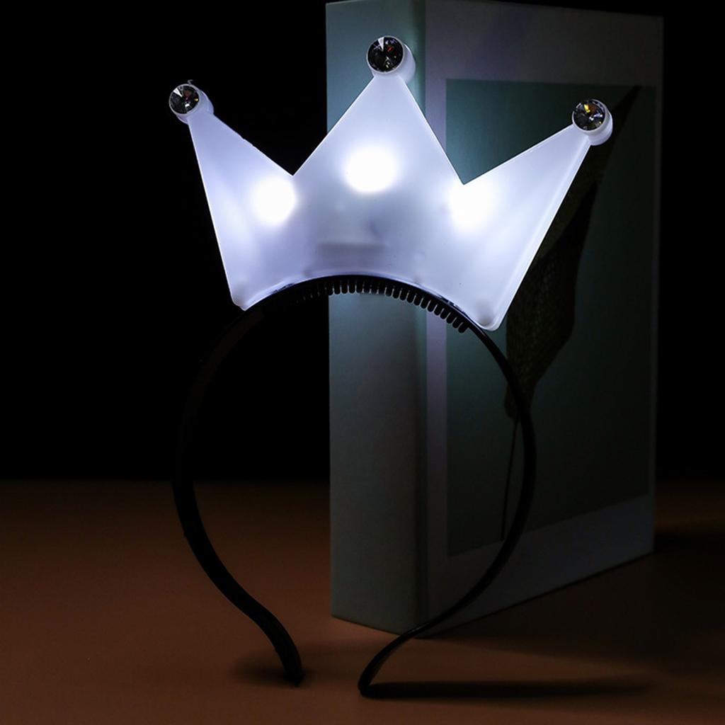 Glowing Crown Headband New Year Eve Party Headbands Flashing Headhoop Christmas Party Headdress New Year Hair Decoration