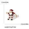 Christmas Enamel Santa Brooches for Women Unisex Rhinestone Character Pins Event Party Backpack Decoration Clothes Accessories