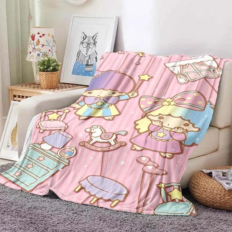 6 Größen Warme Weiche Sanrio Little Twin Stars Decke Flauschig Kinder und Erwachsene Sofa Plüsch Tagesdecke Überwurfdecke für Sofa Bett