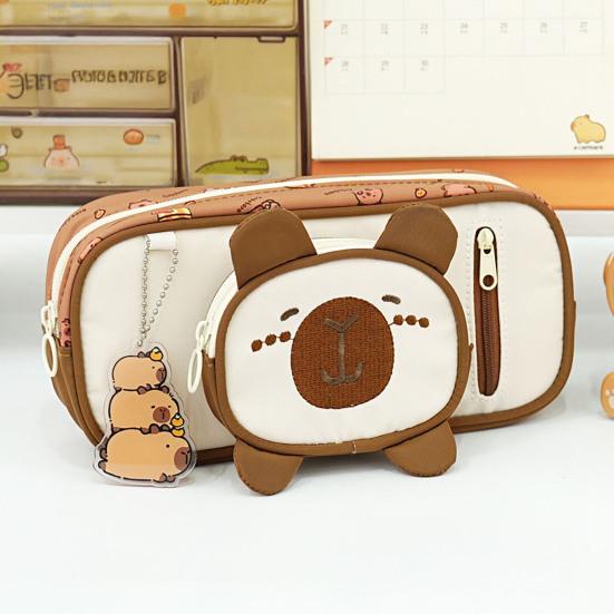 Cute Pencil Case Cartoon Cat Pencil Pouch Large Capacity Stationery Organizer for Middle School And Elementary School