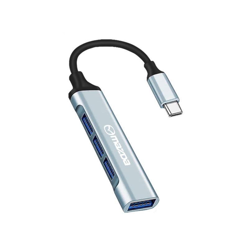 

2025 Hot Car USB Type-C to 4 Port USB HUB High Speed Adapter Accessories For Mazda 2 6 3 CX5 CX80 CX70 CX90 MX30 CX60 CX50 CX30