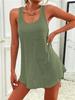 Women's Summer Sleeveless Round Neck Tank Dress - Casual, Versatile Short Skirt