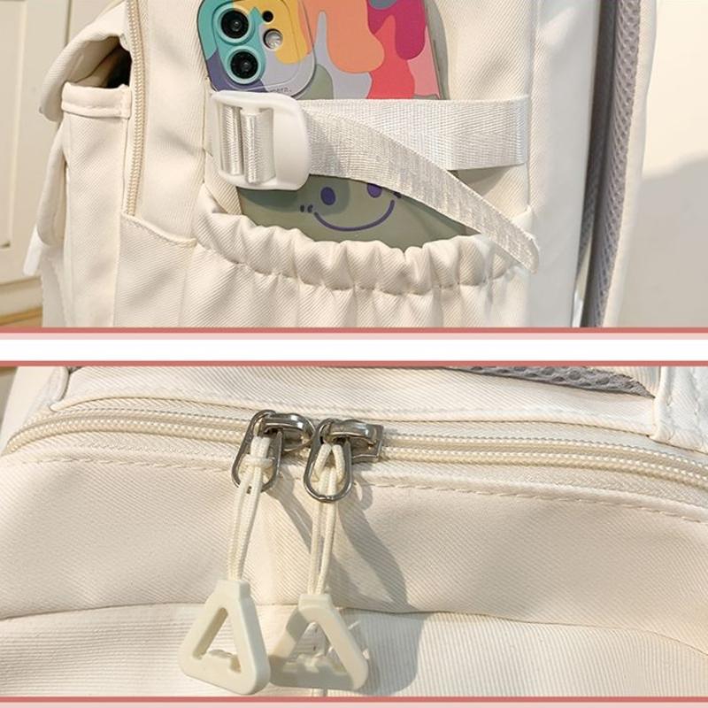 1pcs / 2 Pcs School Bags for Teenage Girls Red  Alphabet Cute Gift Students Bookbag Letters Travel Waterproof Bagpack