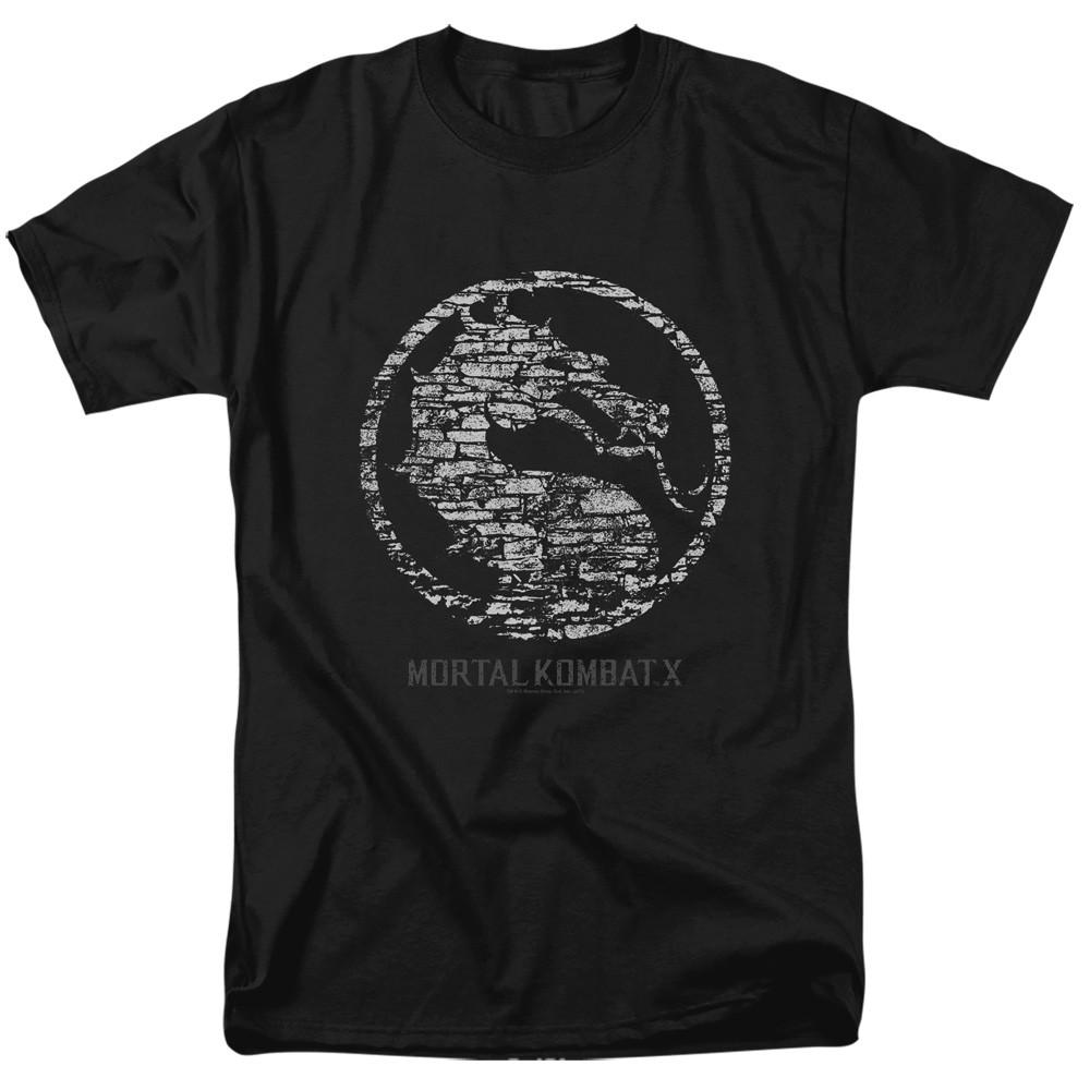 Mortal Kombat X Dragon Stone Seal Game Logo Licensed Adult T-Shirt