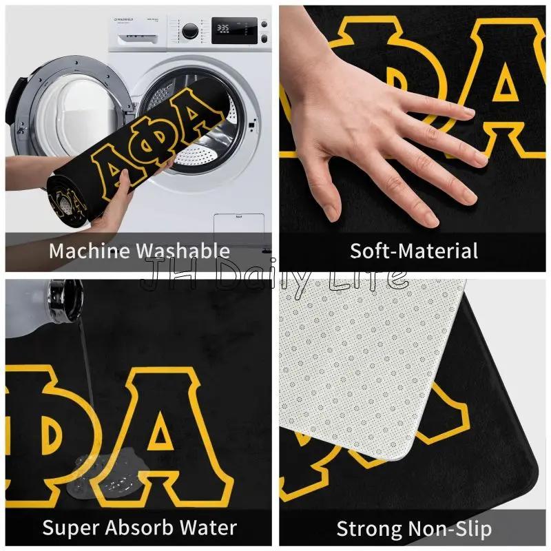 Alpha Phi Alpha Print Doormat Home Carpet Decor Soft Living Dining Room Bathroom Non-Slip Rug for Front Door Entrance Floor Mat