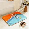 Imitation Cashmere Bathroom Floor Mat Toilet Toilet Toilet Door  Absorbent Foot Mat Household  Carpet