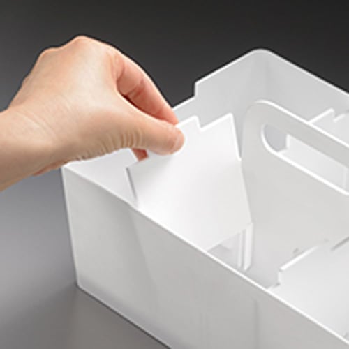 JEJ Astage Storage Box, Desk Tote, Stackable Desk Organizer, Made in Japan, White, 26cm W x 18.8cm D x 14.5cm H