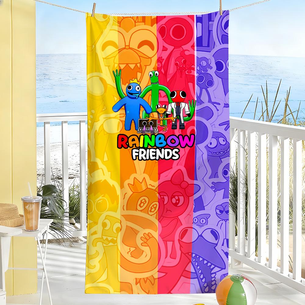

Cartoon R-Rainbow F-Friends Colors Towel Soft Pool Gift For Travel Gym Shower Camping Quick Dry Sports Large Beach Towels W40*H60(CM)