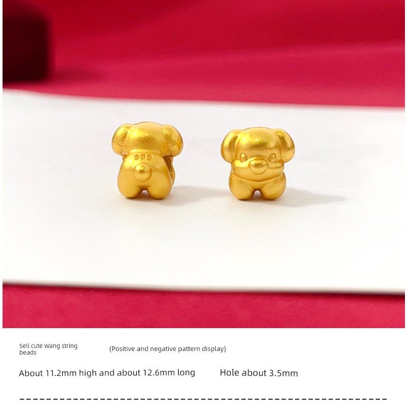 

Собака Счастливые бусины Продажа Милый браслет Ванг Нить Браслет DIY Бусины Аксессуары Золотая собака Украшение Ремешок для переноски Аксессуары из аллювиального золота Sell cute Wang string beads