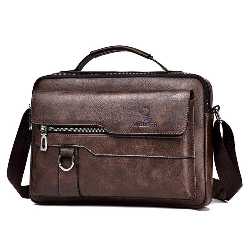 New trendy men's bag shoulder bag business leisure bag men's messenger bag texture small backpack