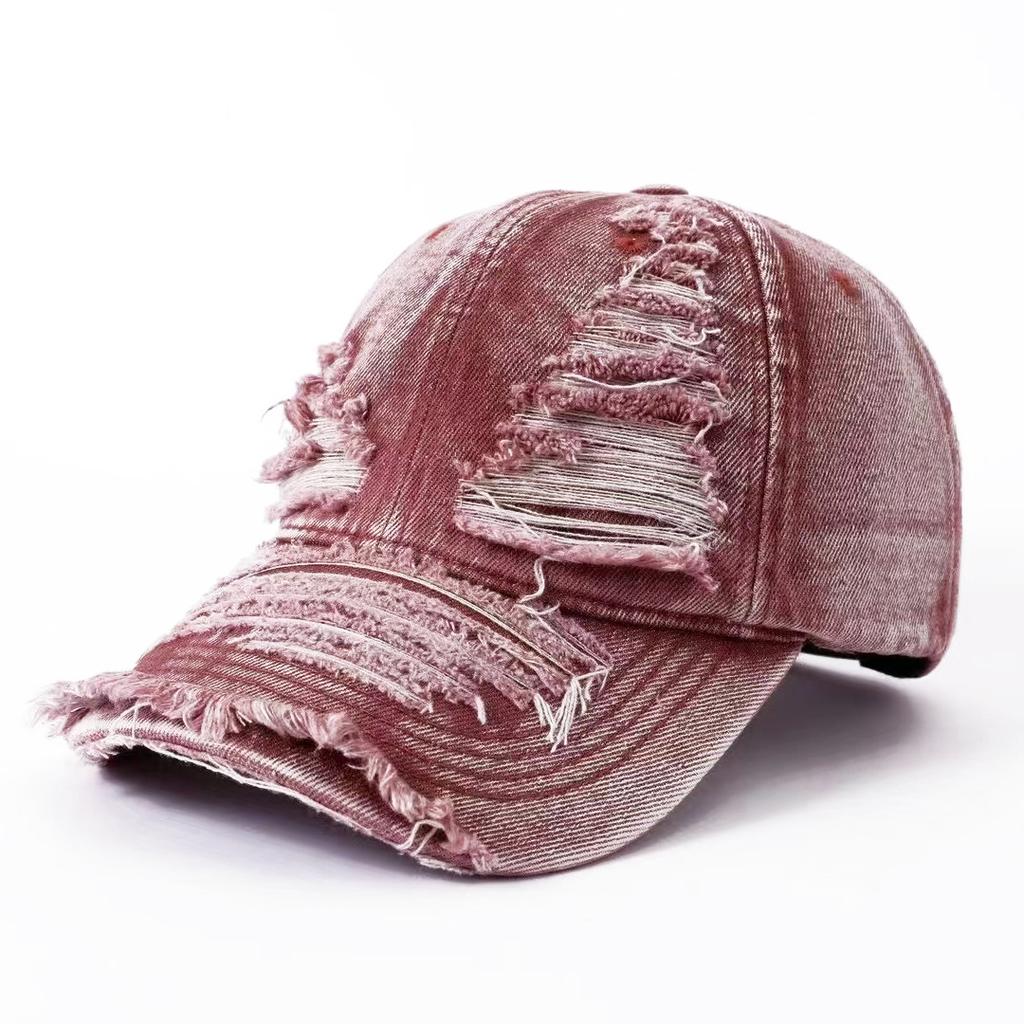 Personalized retro women's spring and autumn solid color hole washing board cap outdoor men's sunscreen sunshade baseball cap