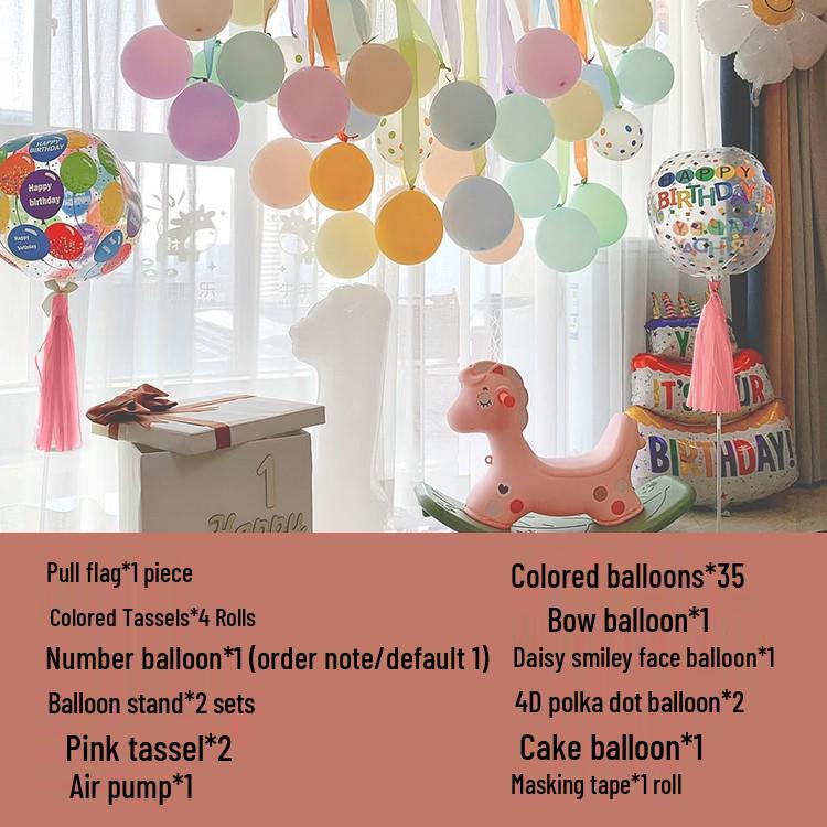 Erster Geburtstag Ballon Dekorationsset für Jungen und Mädchen