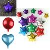 Inch Solid Colour Foil Balloons Heart Star Round Shape Perfect For Weddings And Birthday Parties**