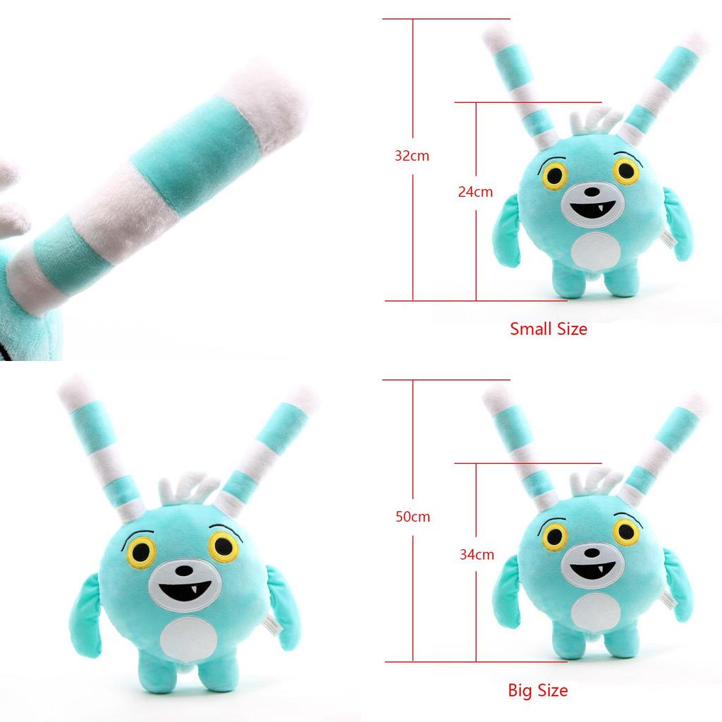 Schattige Blauwe Konijn Pluche Pop Abby Hatcher Bozzly Knuffel Voor Kinderen