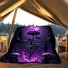 1pc Gothic Rose Outdoor Blanket - Lightweight Flannel Throw For Travel, Camping, Gifts For Family Or Friends Yy251114185