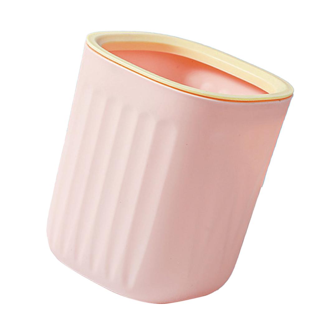 Desktop Trash Can with Pressure Ring Fashionable Desk Countertop Trash Bin for Dormitory Office