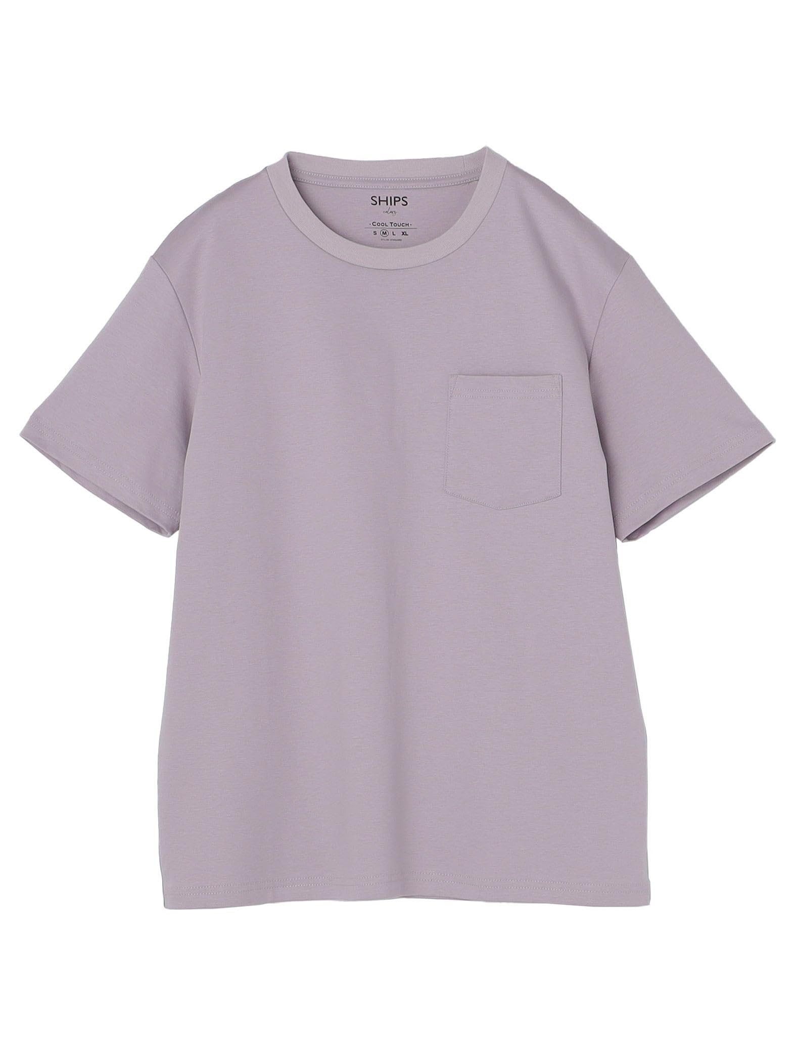 

Ships Colors Men s Silk-Satin Cotton Crew Neck Pocket T-Shirt, Size 2, Lavender, Size L, 212130023