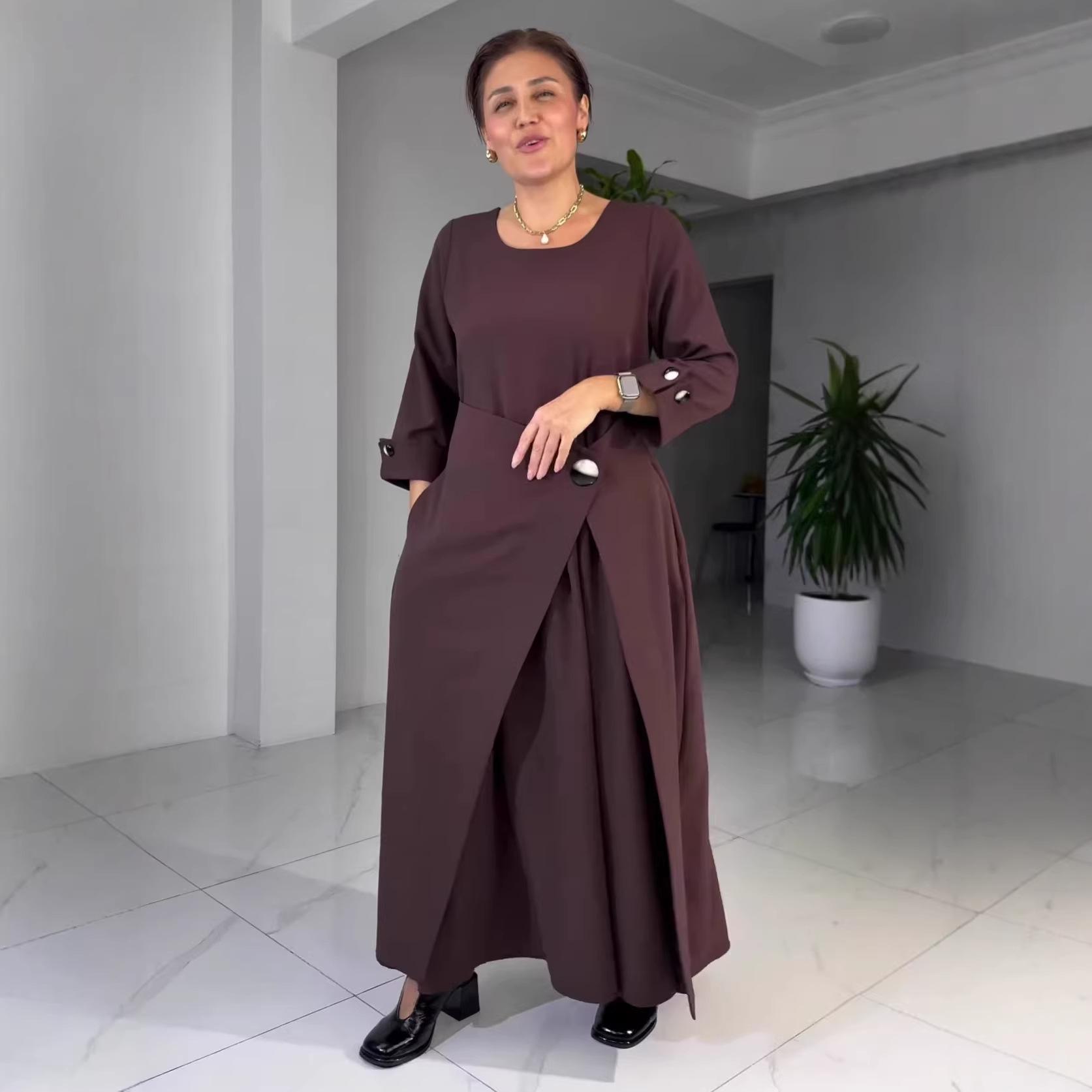 

2026 Spring High Waist Long Sleeve Casual Dress for Women Extra Large