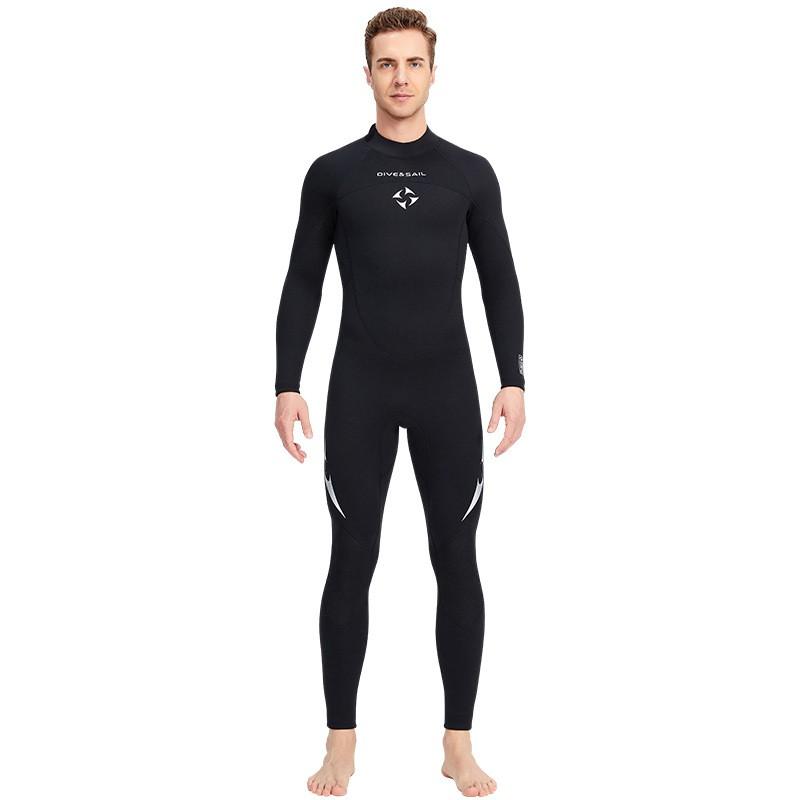 3MM Diving Suit Women's One-piece Long-sleeved Cold-proof Men's Snorkeling Surfing Swimming Warm Wet