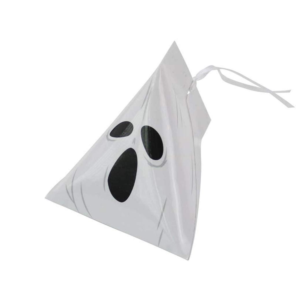 8pcs Pack Halloween Paper Candy Box Fun Gift Wrapping Bag With Ribbon Halloween Party Supplies