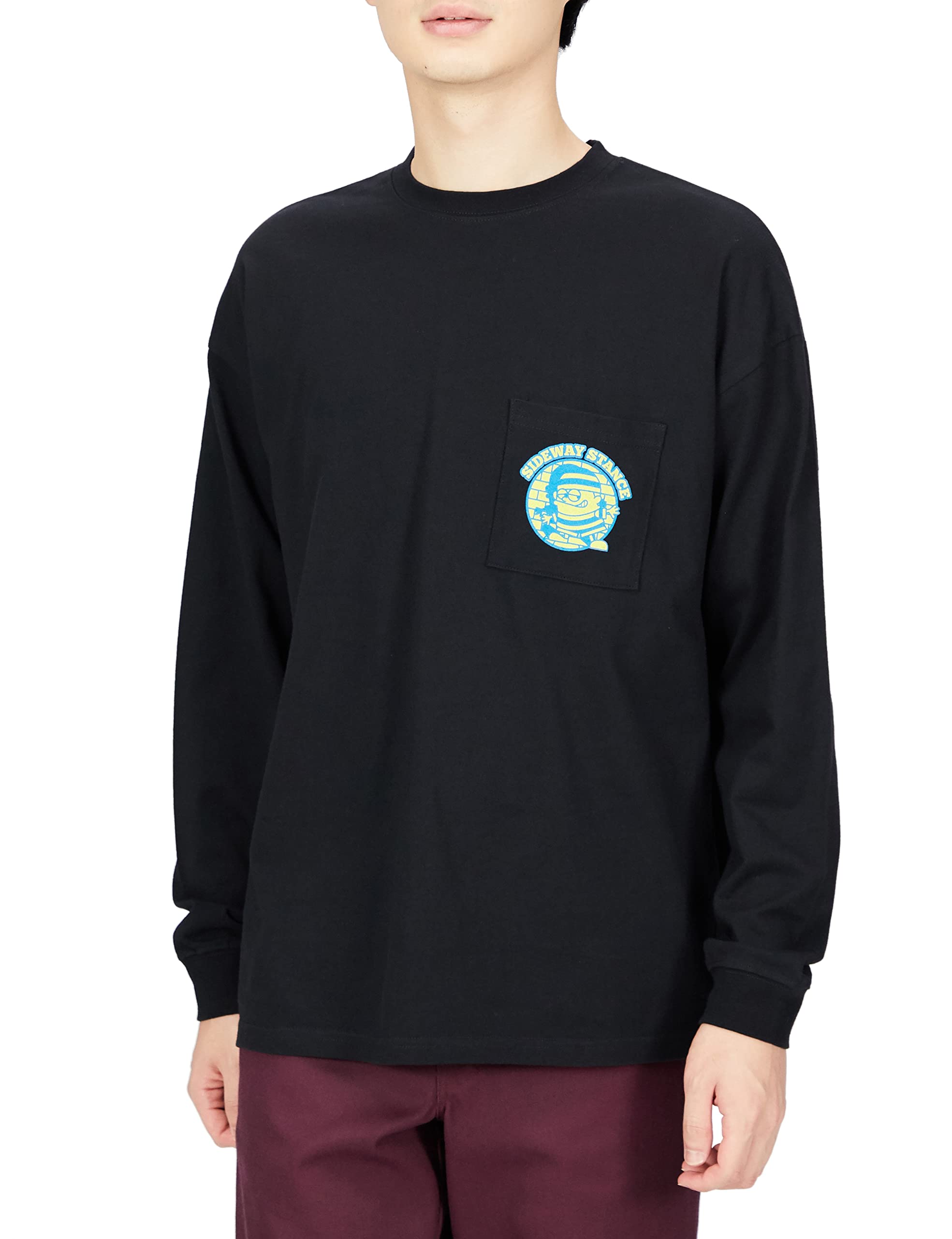 

IMPROMES SIDEWAYSTANCE Men s Long Sleeve Prisoner Print T-Shirt, Black, Size M (70080)