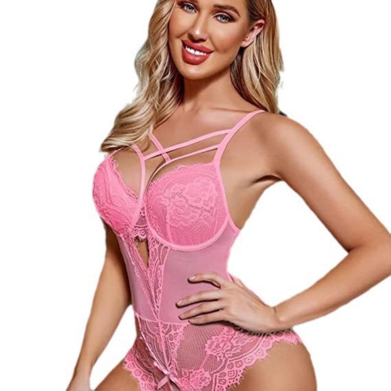 New sexy body sculpting open-file hip-showing lace onesie sexy underwear set