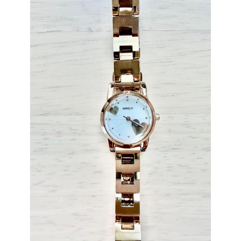 Used SEIKO WIRED Ladies Watch Rose Gold
