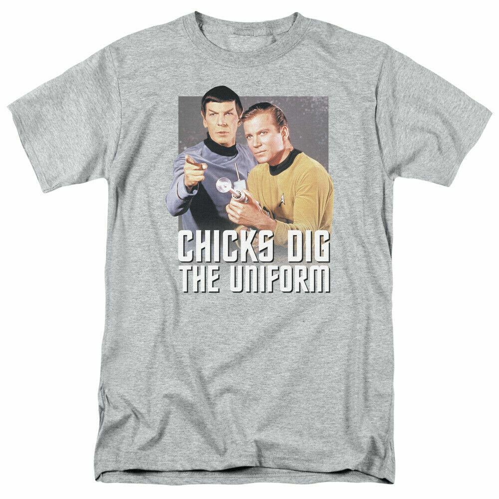 

Star Trek Chicks Dig T Shirt Licensed Sci-Fi TV Classic Tee New Sport Grey M