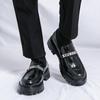 2025 British Style Plus Size Business Leather Shoes for Men - Height Increasing Thick-Soled Design