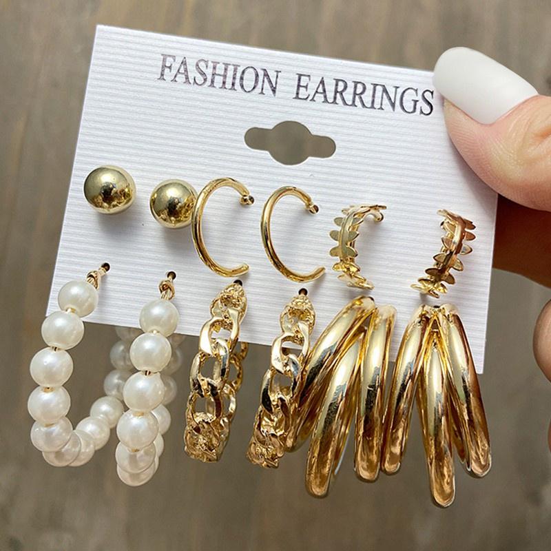 IF ME Korean Butterfly Pearl Stud Earrings Fashion Leopard Hoop Earring Women Jewelry Accessories
