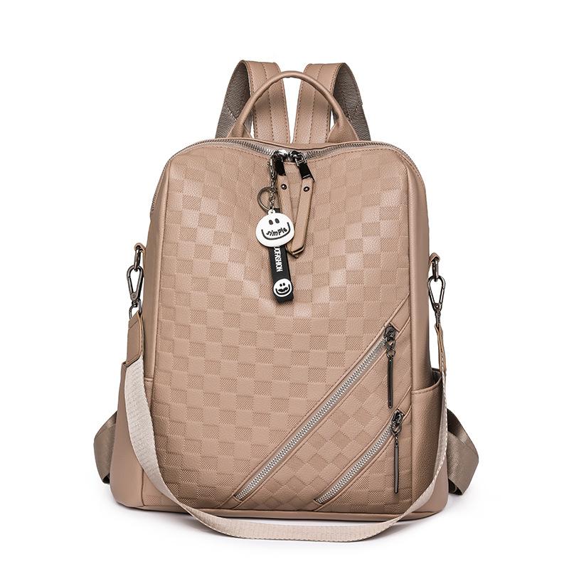 Schoolbag Backpack Women's Premium Sense Bag Commuter 1011 New Women's Leather Large Capacity Computer Backpack Women's Shoulders