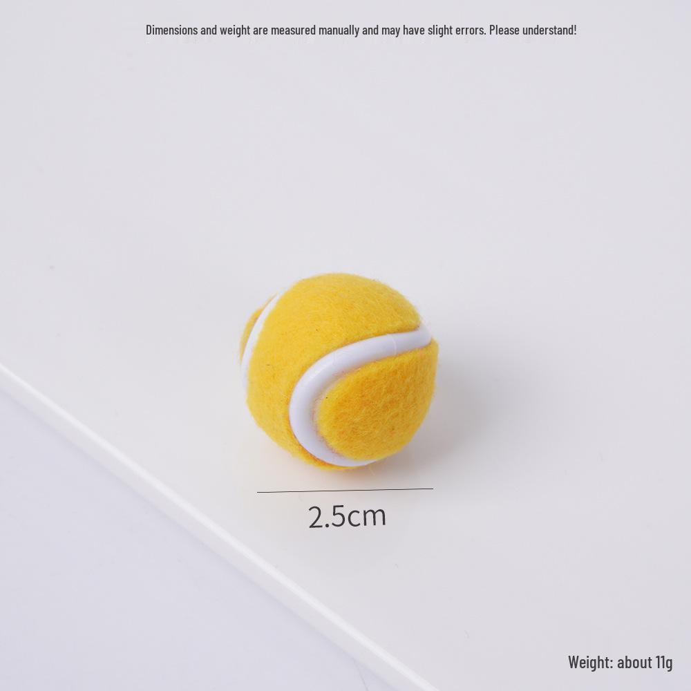 2cm Mini Tennis Ball Toy Keyring Backpack Pendant & Earrings Souvenir