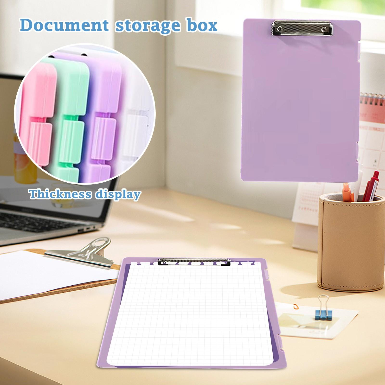 

Пластиковые планшеты с металлическим зажимом низкого профиля, планшет с зажимом, размер Letter | Поставка One Size фиолетовый