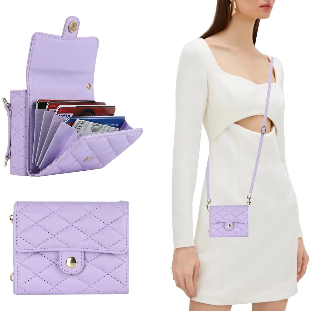 Fashion Leather Phone Case for Samsung Galaxy Z Flip 5 4 3 5G with Long Lanyard Wallet Card Slot Silicone Protect Cover