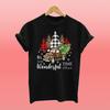 Christmas Tree Deer Heat Transfer Adhesive Patches T-Shirt Appliques Clothes Children's School Bag Decoration Print Holiday Gift