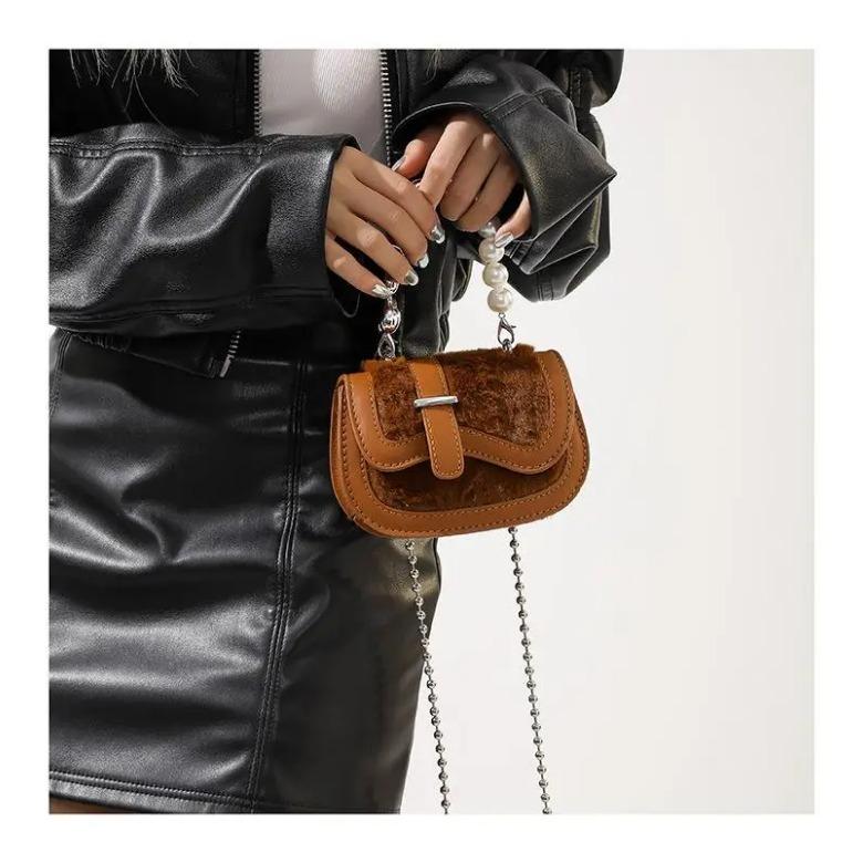 Shoulder Bag Crossbody Bag Shell Plush portable Korean style new fashion