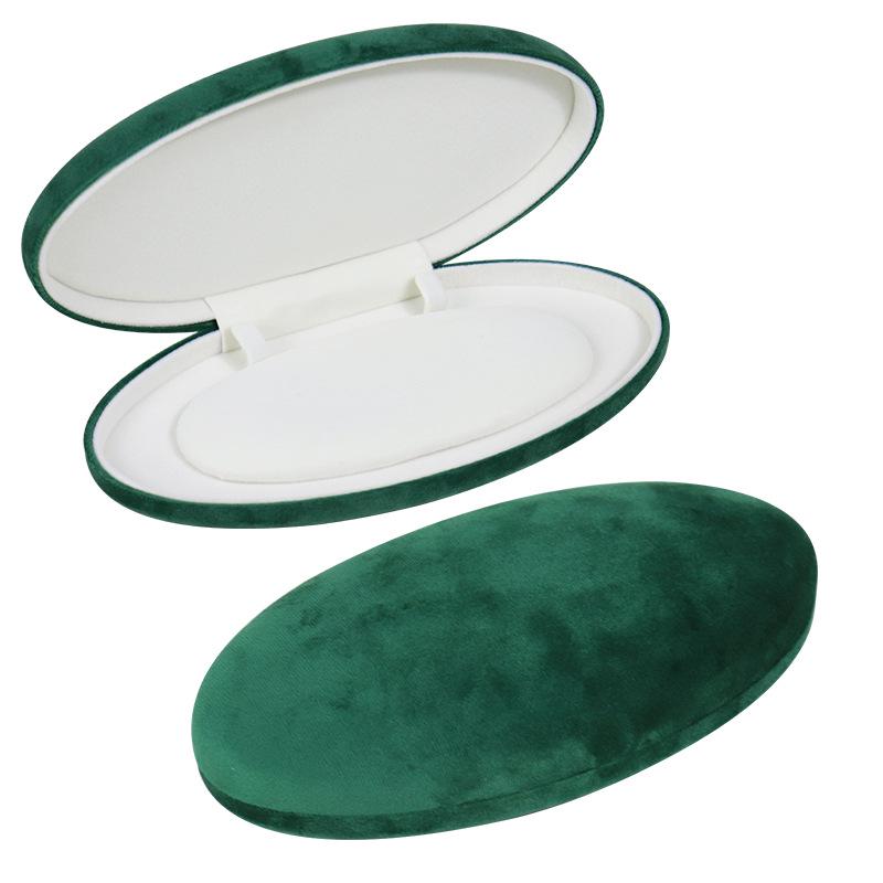 

Бархатная подарочная коробка для украшений для ожерелья из овального жемчуга и нефритовой цепочки