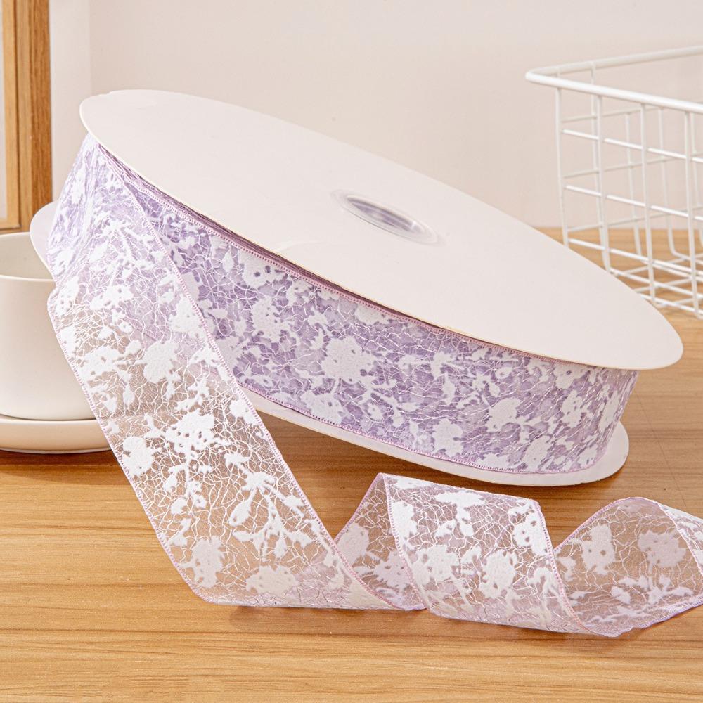 

Creative 10 Yards Hollow Lace Ribbons Gift Wrapping Bouquets 5cm Gifts Packaging Material Multiple Colors DIY Decor L светло-фиолетовый
