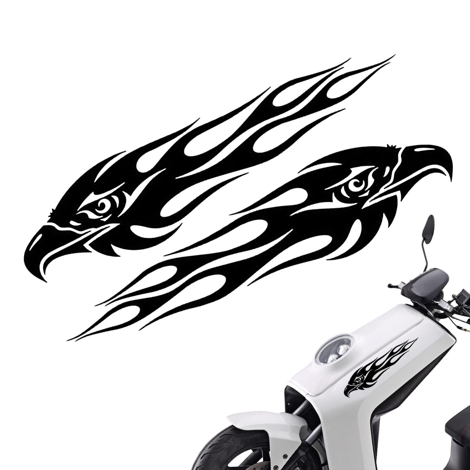 

Patonde Eagle Motorcycle Stickers, Motorcycle Eagle Decals - 2 Motorcycle Stickers - Flame Eagle Please refer to the description чёрный