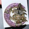 Vintage Mond Eule Brosche für Damen Strass Tier Party Korsagen Nadeln Geschenk