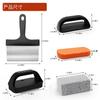 BBQ cleaning brush 15-piece set, scouring cloth, cleaning stone, matte cleaning shovel, multi-functional combination set