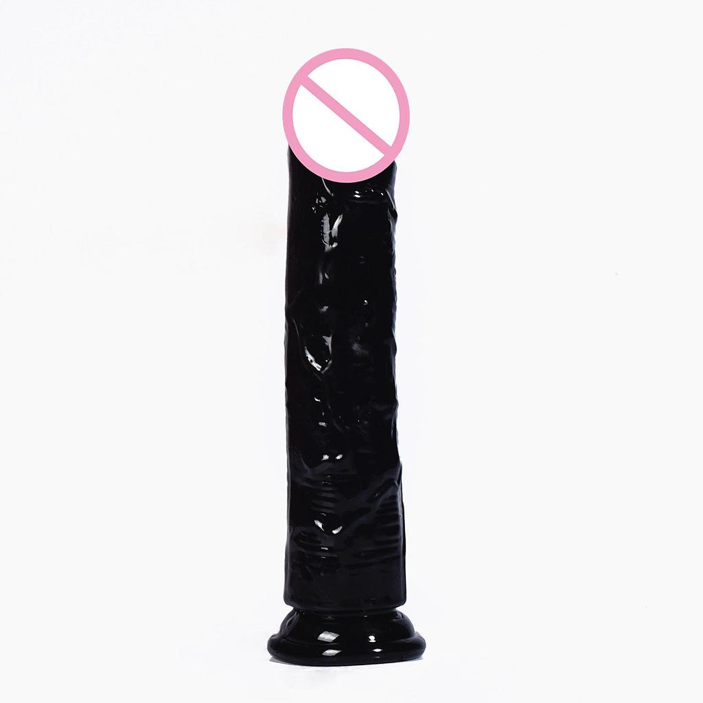 Transparent Crystal Dildo Vibrator - Large Fake Penis Anal Plug for Women
