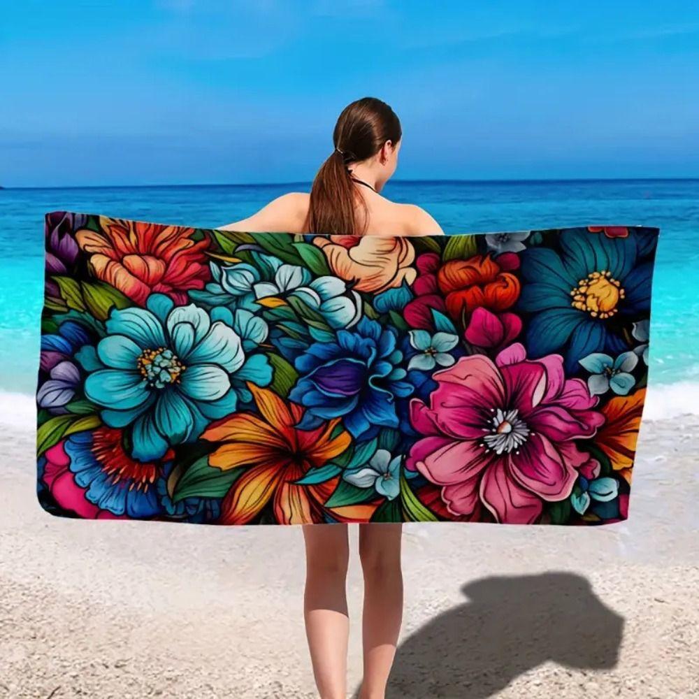 Quick Drying Pool Towel Large Size Microfiber Blanket Bath Towel Oversized Beach Towel  Outdoor