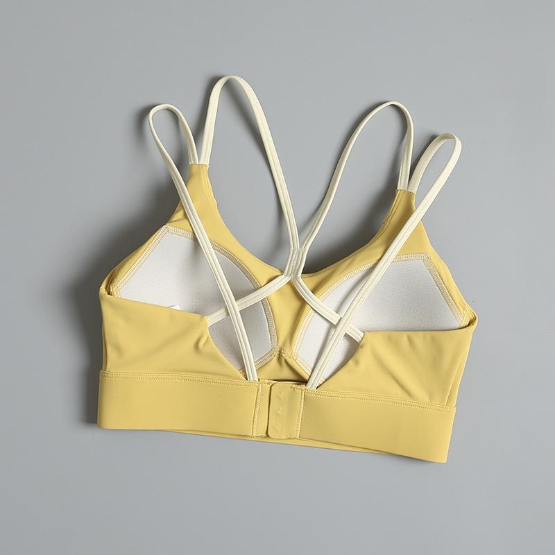 Women's Shockproof Sports Bra - High-Intensity Yoga and Running Vest with Beautiful Back Design