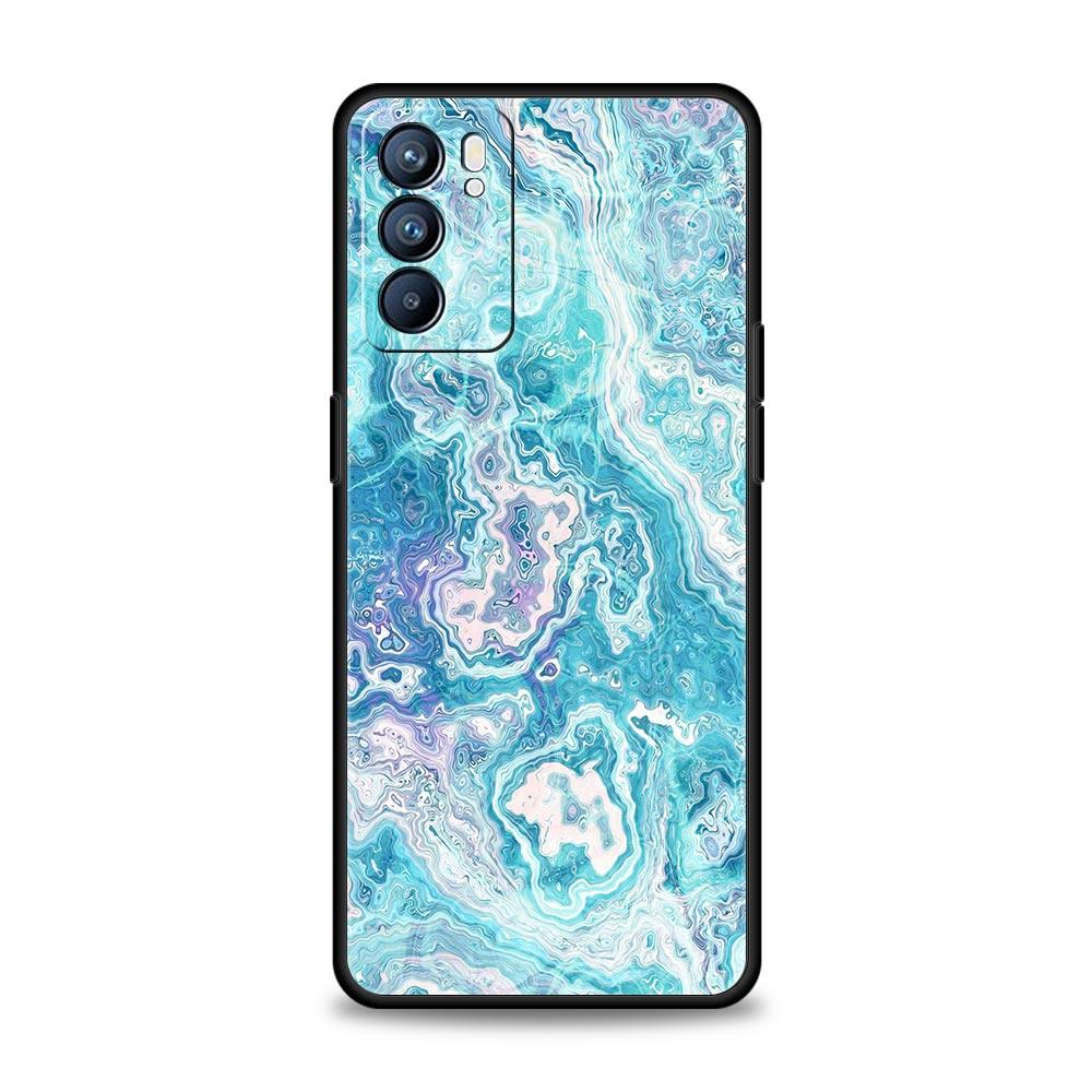 Love Marble Pattern Soft Phone Case For Oppo Find X5 A54 A53 A52 A9 2020 A15 A95 A16 A76 A74 A12 Reno7 SE Reno6 Pro 5G TPU Cover